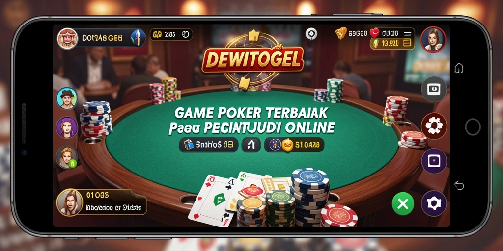 Tampilan menarik saat bermain poker di DEWITOGEL.