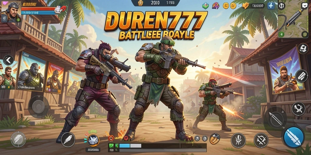 Tampilan gameplay seru dari DUREN777 di medan pertempuran.