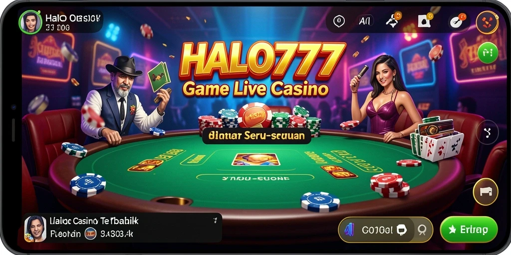 Tampilan gameplay Live Casino yang menarik di HALO777.