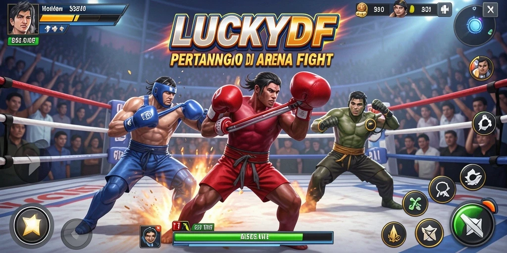 Tampilan seru dari gameplay LUCKYDF yang memukau.