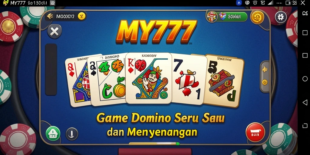 Tampilan gameplay menarik dari MY777 dalam permainan Domino.