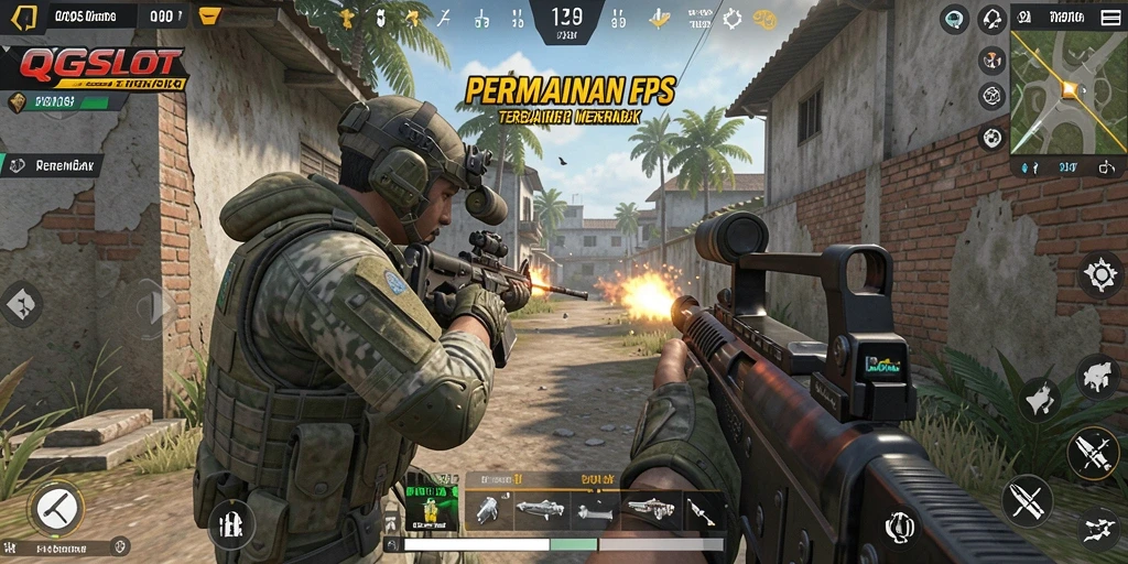 Gameplay intens QQSLOT dengan aksi menembak yang seru.