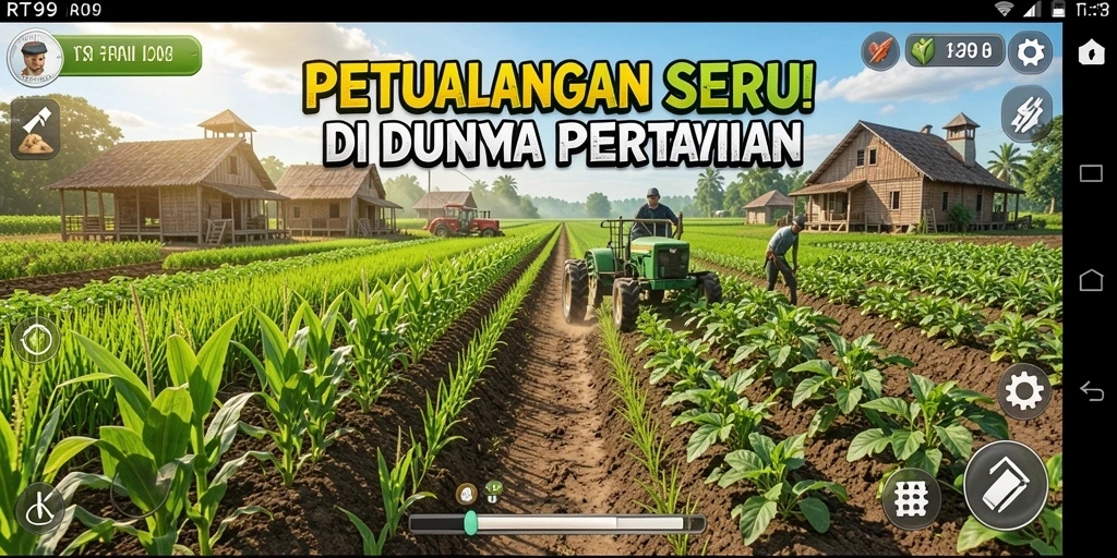 Gameplay seru di RT99 saat mengelola pertanian.