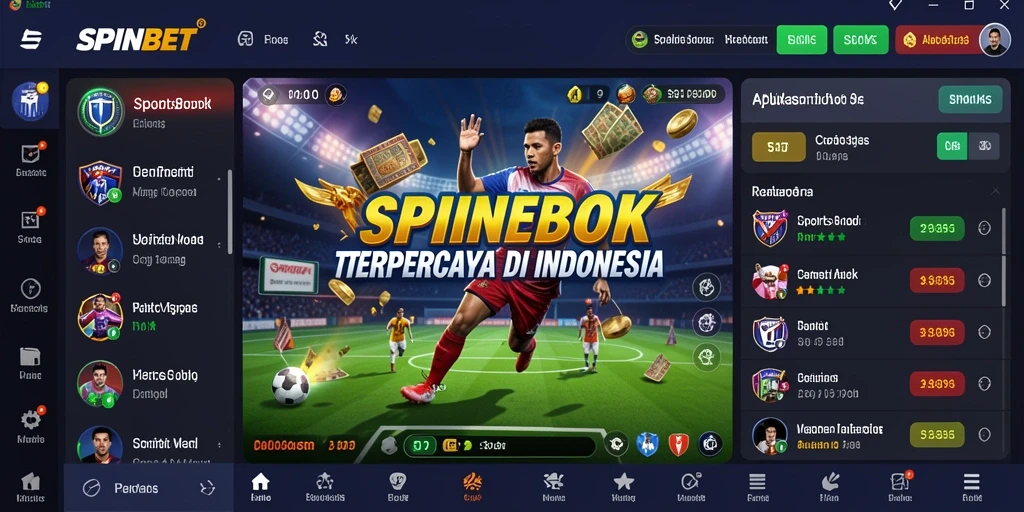 Tampilan gameplay SPINBET yang menarik dengan berbagai pilihan taruhan.